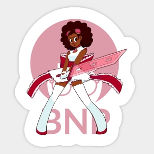 Black Nerd Problems Magical Girl Sticker